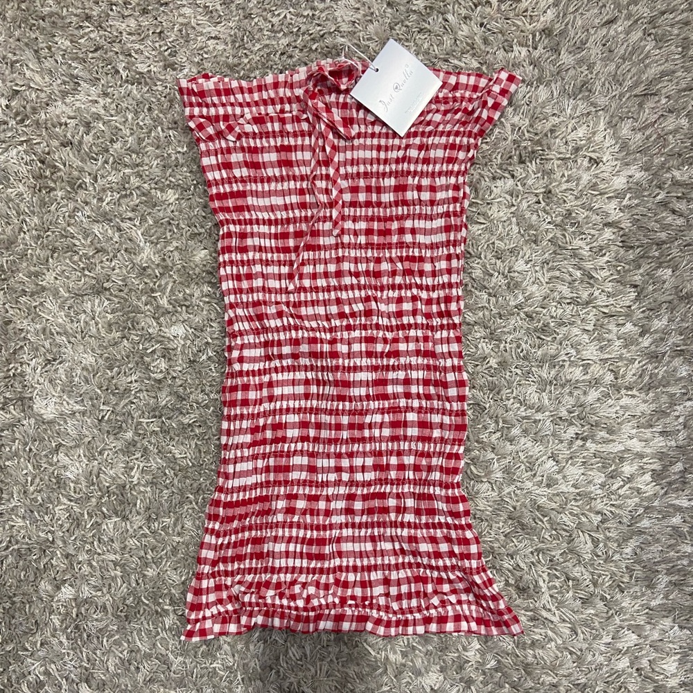 Just Quella Womens Gingham Mini Dress
